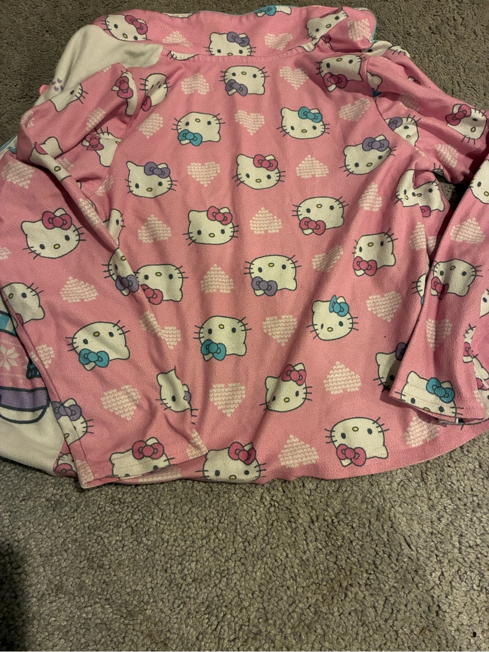 Hello Kitty Pink and White Button-Up Pajama Top - Picture 4 of 4